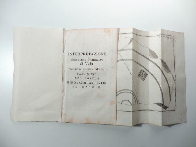 Interpretazione d'un antico frammento di Vaso trovato nella Città di Modena l'anno 1727. Del Dottor Girolamo Baruffaldi ferrarese